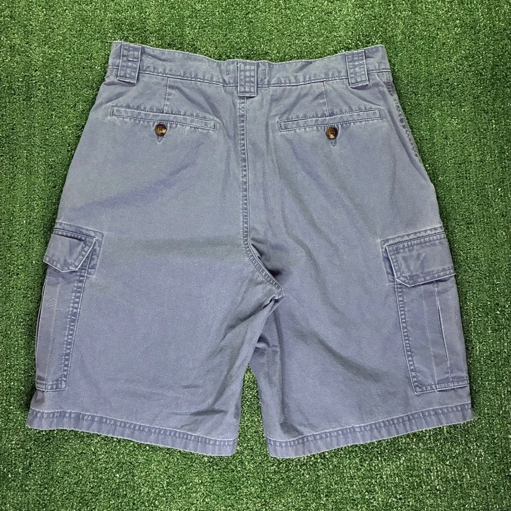 Y2K‎ Baggy Faded Cargo Blue Utility Shorts